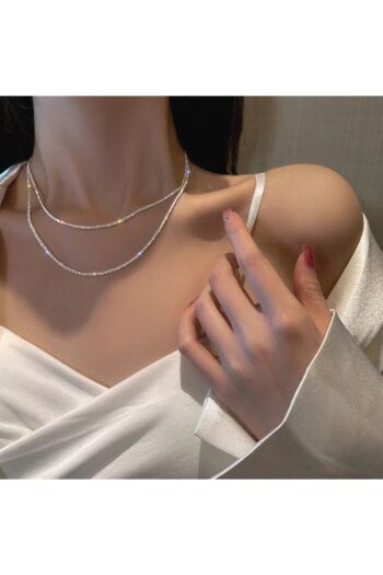 H&E DESIGN Kadın 2'li Rhinestone Zirkon Taşlı Su Yolu Kolye