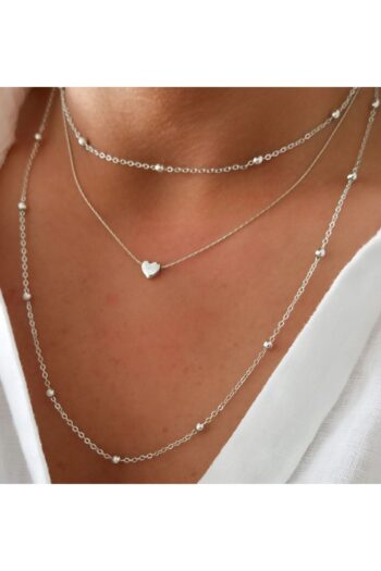 DENİZDENAL Kalp Kolye Silver 3lü Set