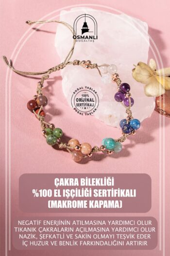OSMANLI DOĞAL TAŞ Çakra Bilekliği %100 El Işçiliği Sertifikalı (MAKROME KAPAMA)
