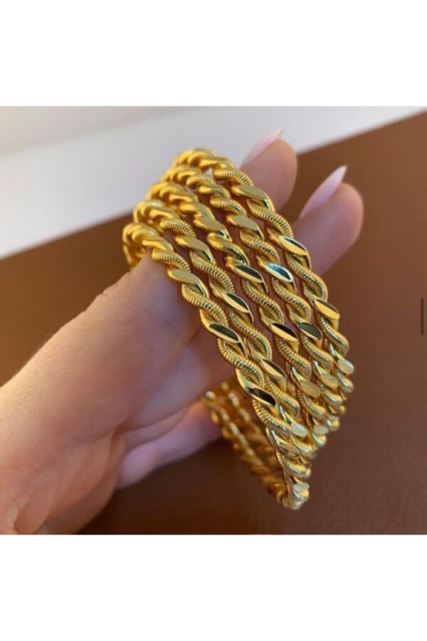 barış gold altın kaplama 22 Ayar Altın Kaplama Kadın 2 Telli Burma Bilezik Modeli Adet Fiyatıdır (İADE YOKTUR)