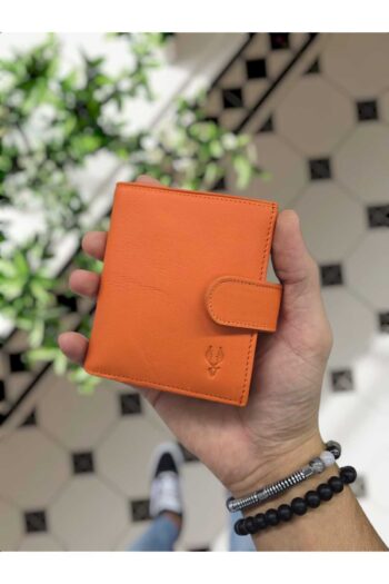 VİSSO 112 ORANGE PORTAKAL RENK DÜNYASI HAKİKİ DERİ CÜZDAN ÇANTA KARTLIK KADIN ERKEK MODEL
