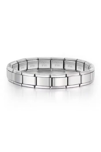 YOUES JEWELRY Italyan Charm Yazısız Bileklik Paslanmaz Çelik Bileklik Silver  Unisex Mix