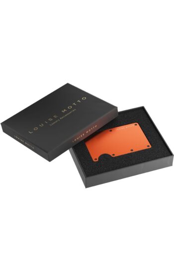 Louise Motto Cardx Burano Clips Yeni Nesil Cüzdan & Kartlık- Minimalist Metal Cüzdan - Rfid Koruma (TURUNCU)
