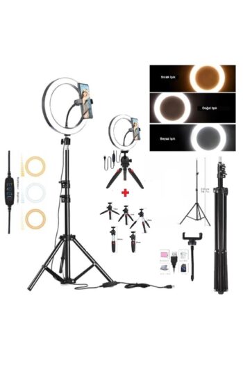 EN SİGA Makyaj Ring Light Youtuber Tiktok Çekim Işığı 14ınç +2.1 Mt Tripod +profesyonel Masa Üstü Ayaklı