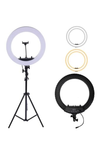 Coverzone Youtuber Selfie Led Işıklı Hq-18 Halka 18 Inch Selfie/yayıncı/makyaj Işığı 210 Cm Tripod