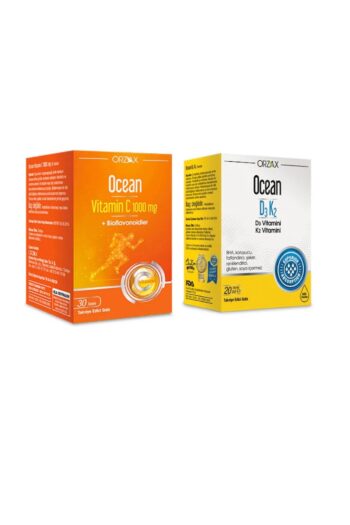 Orzax Ocean C Vitamini 30 Tablet ve D3 K2 Vitamin Damla 20 ml