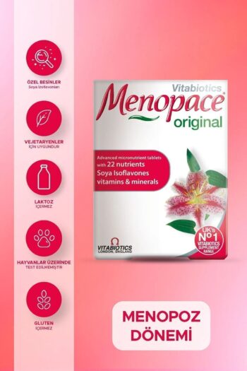 Vitabiotics Menopace Soya İzoflavonları, Magnezyum, Selenyum İçeren Menopoz Dönemi Destek Vitamini 30 Tablet