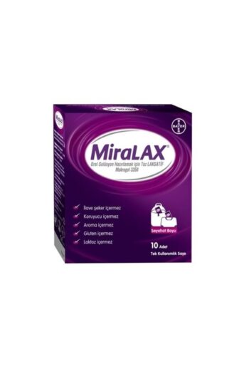 Bayer Miralax Oral Solüsyon Hazırlamak İçin Toz Laksatif Makrogol 3350 10 Saşe
