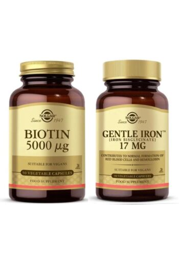 Solgar Biotin 5000 Mcg 50 Kapsül+ Gentle Iron 17 Mg 90 Kapsül