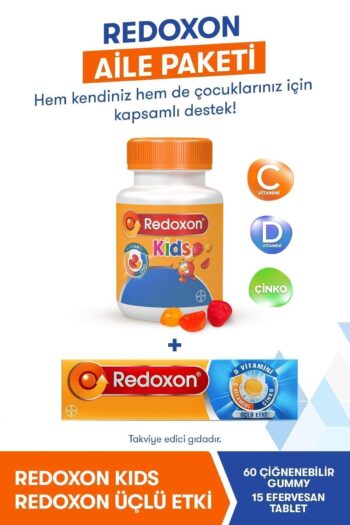 Redoxon Kids Üçlü Etki 15 Efervesan Tablet (AİLE PAKETİ) I C Vitamini, D Vitamini Ve Çinko