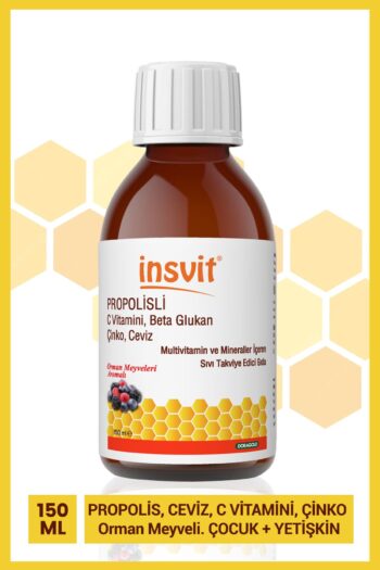 insvit Propolisli C Vitamini Beta Glukan Çinko Ceviz Multivitamin Ve Mineral Vitamin Şurup 150 ml