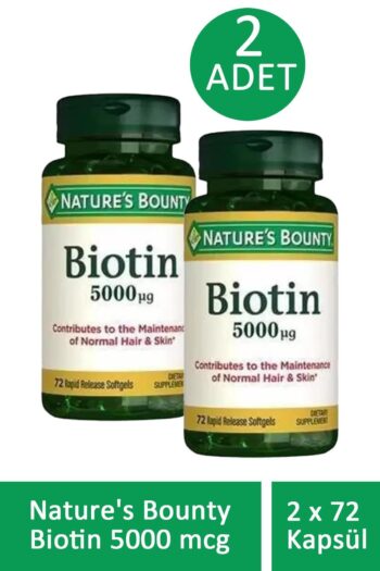 Natures Bounty Biotin 5000 mcg 72 Kapsül 2 ADET