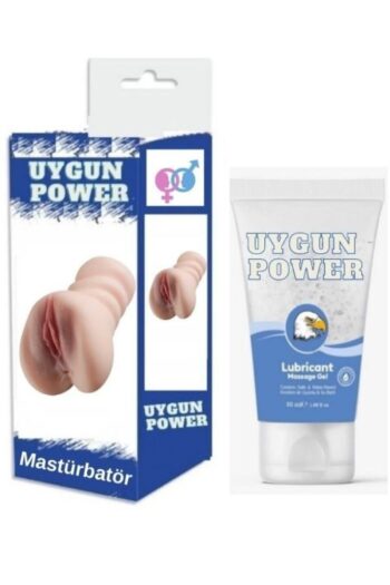 POWER Çift Girişli Anal Ve Vajinal Gerçekçi Mastürbatör Kayganlaştırıcı 50ml Hediye 467553gktf