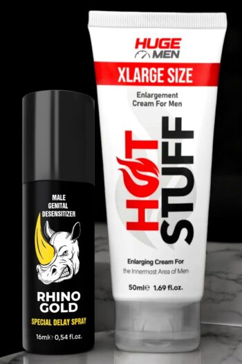 HUGE MEN Doğal Penis Kalınlaştırıcılı, Büyütücülü ve Sertleştiricili Krem İtalyan Geçiktiricili Sprey
