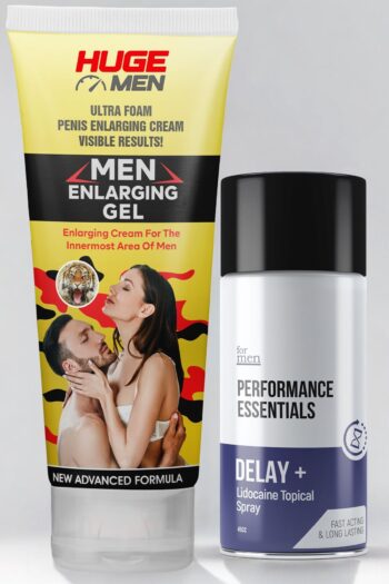 HUGE MEN İçin En İyi Set: Büyütücülü Krem ve Geciktiricili Sprey
