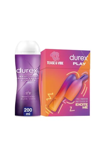 Durex 2si 1 Arada Titreşimli Vibratör ve Uyarıcı Başlık + Aloe Vera 2si1 Arada Kayganlaştırıcı Jel 200ml