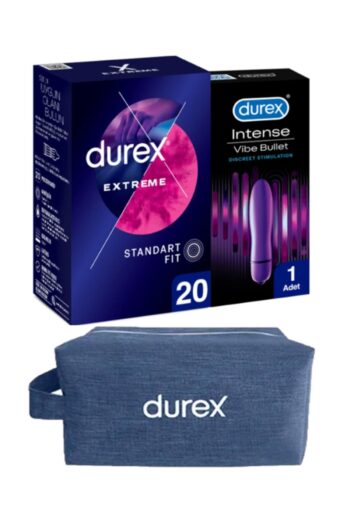 Durex Vibe Bullet Titreşimli Vibratör + Durex Extreme 20 adet Prezervatif+ Çanta