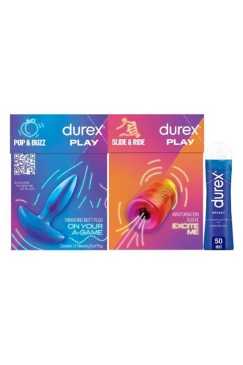Durex Titreşimli Anal Plug Tıkaç + Manuel Mastürbatör, Yumuşak & Esnek + Hisset Kayganlaştırıcı Jel 50ml