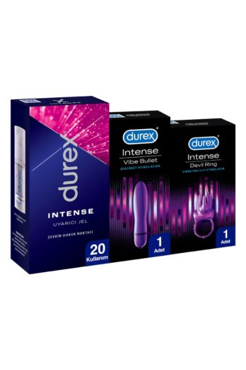 Durex Intense Vibe Bullet Titreşimli Vibratör + Devil Ring Titreşimli Halka + Intense Uyarıcı Jel 10ml