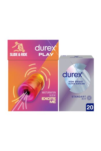 Durex Manuel Mastürbatör, Esnek & Yumuşak + Durex Yok Ötesi Ultra Kaygan Prezervatif 20li, Fırsat Paketi