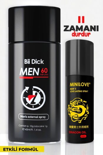 HUGE MEN Geciktiricili ve Sprey Seti - 45ml Teneke Kutu & 16ml