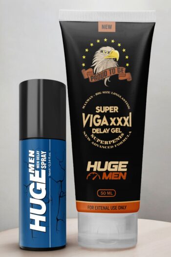 HUGE MEN İtalyan Mucizesi İkili Set Penis Büyütücülü ve Geciktiricili Etkili 16 ml Sprey