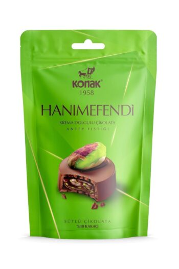 KONAK HANIMEFENDİ Antep Fıstık Parçacıklı & Dolgulu Sütlü Çikolata