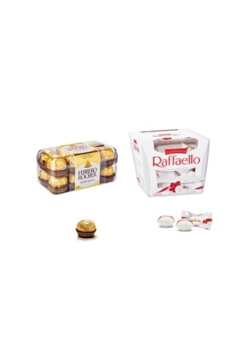 Ferrero Rafaello Çikolata, 15'li, 150 gr+ Rocher Çikolata, 200 gr