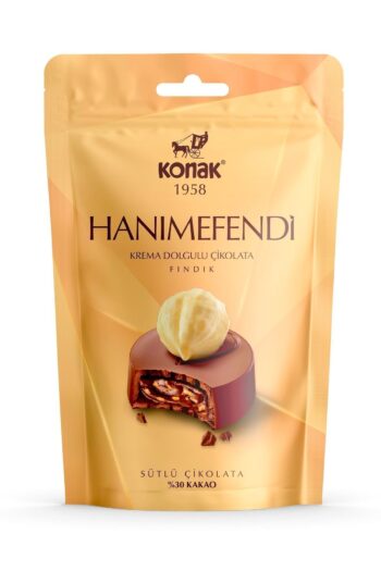 KONAK HANIMEFENDİ Fındık Parçacıklı & Dolgulu Sütlü Çikolata