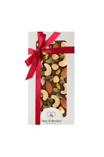 mary&shevkey luxury chocolates Sütlü Çikolata Premium Karışık Kuruyemişli Sevgililer Günü Çikolatası Sevgiliye Hediye 130gr