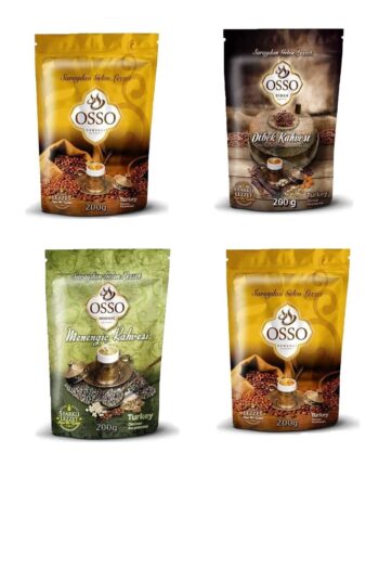 Osso Kahve 4 Lü Set ( 2 Osmanlı Kahve - 1 Menengiç Kahvesi - 1 Dibek Kahvesi )
