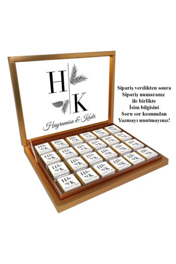 Blackeye Chocolate Kişiye Özel İsimli Söz Nişan Nikah Çikolatası - 72 Adet Madlen Çikolata