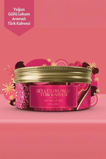 Mim and More Rose Turkish Delight Turkish Coffee, Güllü Lokum Aromalı Türk Kahvesi,150 gr