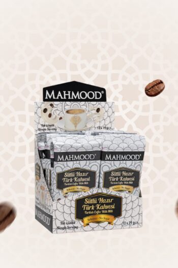 Mahmood Sütlü Şekersiz Hazır Türk Kahvesi 12 Adet X 19 gr