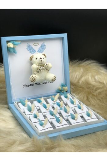 Mirabella Gift 32 Adet Süslü Ayıcıklı Kutulu Bebek Çikolatası,Mevlüt hediyelik Kuran Hediyesi Yenidoğan Hediyesi