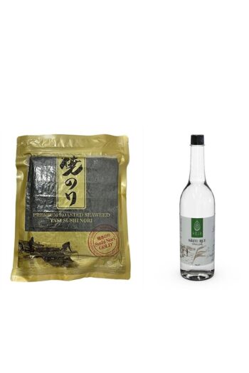 PergeFood Wandobada Seafood Sushi Yaprak Yosun Yaki Nori 135 gr Hoja Pirinç Sirkesi White Rice Vine. 750 ml