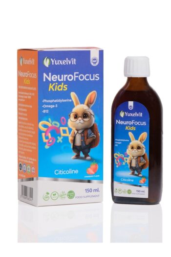Yuxelvit NeuroFocus Kids Sitikolin Balık Yağı L-Arjinin Fosfotidilserin Şurup 150 ml