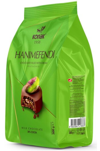 KONAK HANIMEFENDİ Antep Fıstık Parçacıklı & Dolgulu Sütlü Çikolata 300 Gr