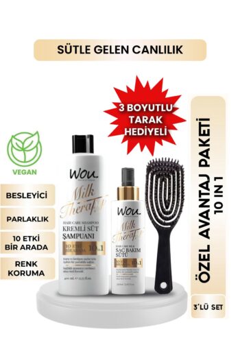 WOU World of Unique Milk Therapy Şampuan 400 ml Milk Therapy Milk Therapy Saç Bakım Sütü 150ml/lüx T