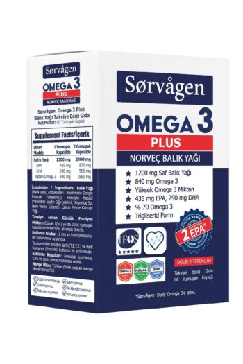 Sorvagen Omega 3 Plus 1200 Mg Balık Yağı 60 Kapsül