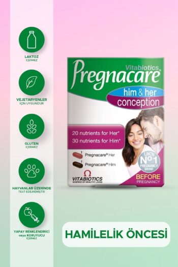 Pregnacare Folik Asit,Sibirya Ginsengi,Demir,Magnezyum İçeren Hamilelik Öncesi Kadın ve Erkek Destek Vitamini