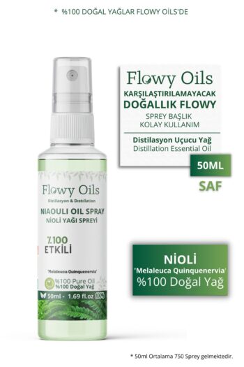 Flowy Oils Nioli Yağı Suyu Saf Enfeksiyon Önleyici %100 Tam Saf Doğal Yağlı Distilasyon Hidrosöl Niaouli 50ml