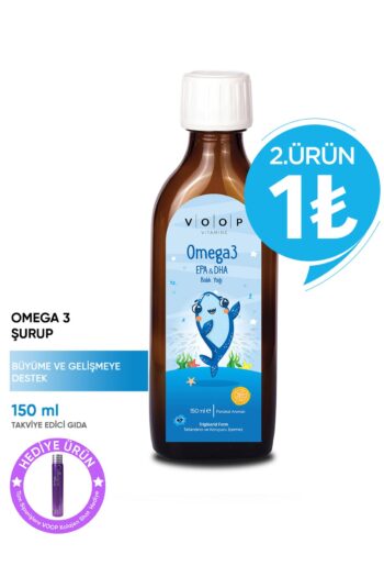 VOOP Çocuklar için Balık Yağ Omega 3 Portakal Aromalı Şurup | Yüksek EPA & DHA Kaynağı  - 150 ml