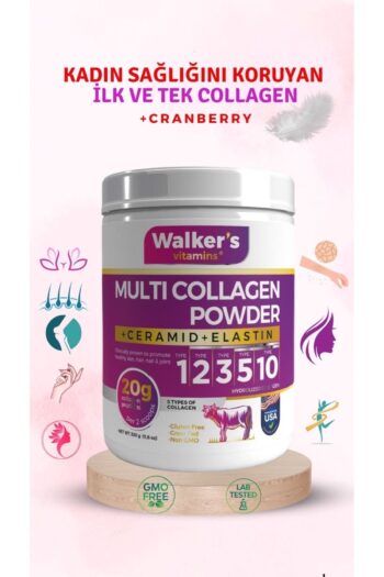 Walkers Walker`s %100 Saf ve Doğal Ceramide, Elastin, Cranberry, içeren Çift Hidrolize Kolajen - Collagen