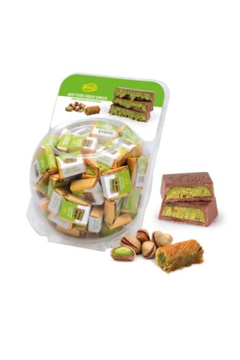 Pastelli Sütlü Fıstıklı Kadayıf Dolgulu Dubai Çikolatası 16 Gr 10 Adet