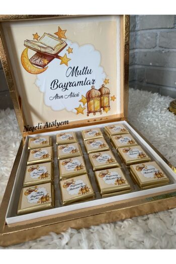 NeşeliAtölyem 32 Adet Bayram Çikolatası, Ramazan Bayramı Kurban Bayramı Hediyelik Çikolata Kutusu
