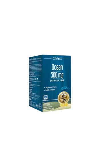 Ocean Omega-3 Balık Yağı 500 mg 60 Kapsül Saf Balık Yağı İçeren Takviye Edici Gıda.