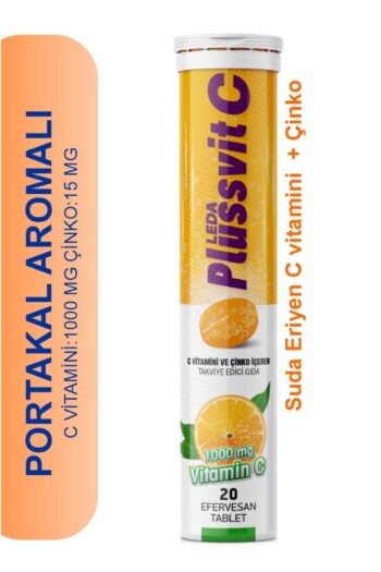 LedaPharma Plussvit C Vitamini ve Çinko İçeren 1000 mg 20 Efervesan Tablet ( Suda Eriyen )