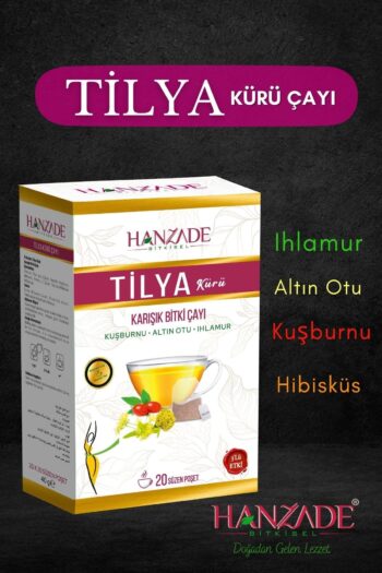 Hanzade Bitkisel Tilya Kürü Form Çayı Kuşburnu Altın Otu Ihlamur Karışık Bitki Çayı 20 Süzen Poşet