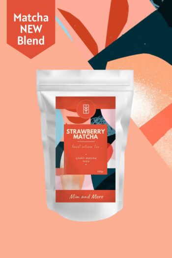 Mim and More Strawberry Matcha - Çilek Aromalı Matcha, 100 gr